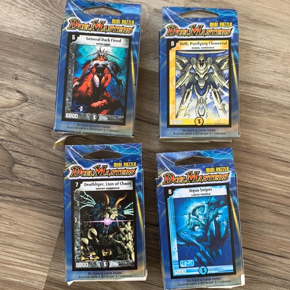 4 Duel Masters 50 Piece Mini Puzzles #5 #6 #7 #8 Hasbro 2004 wizards duelmasters - Picture 2 of 3